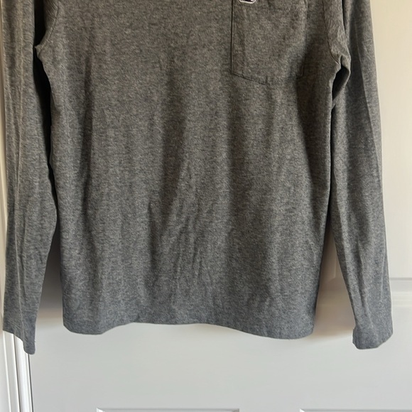 Vineyard Vines Edgartown T Shirt Hoodie Boys Large Gray Striped Performance - Picture 4 of 8